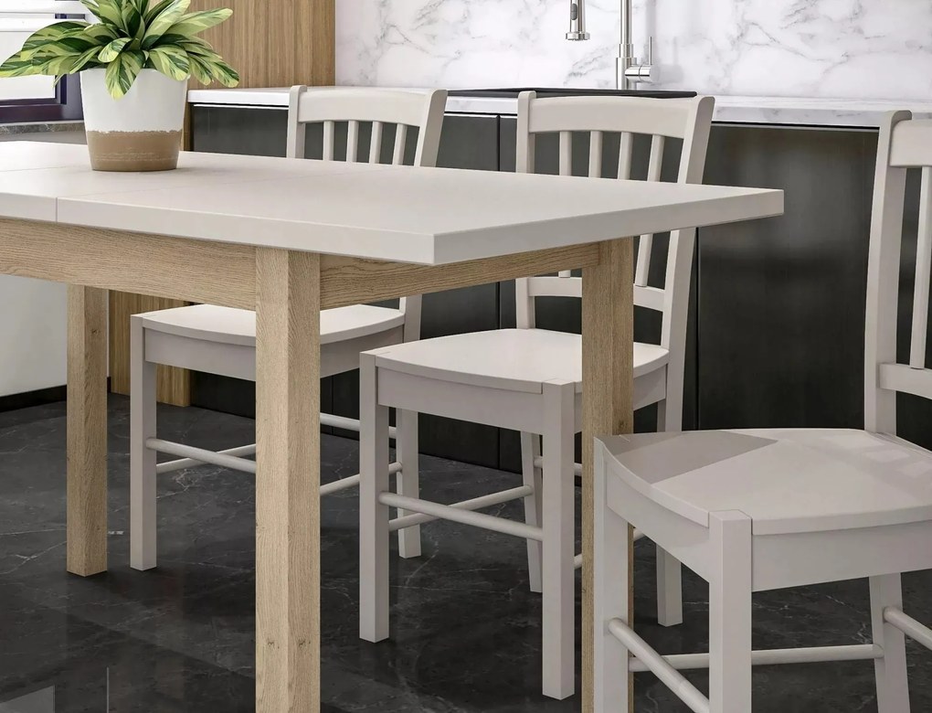 Rozkládací jídelní stůl Adam 100/140 cm kašmír/dub cremona torro