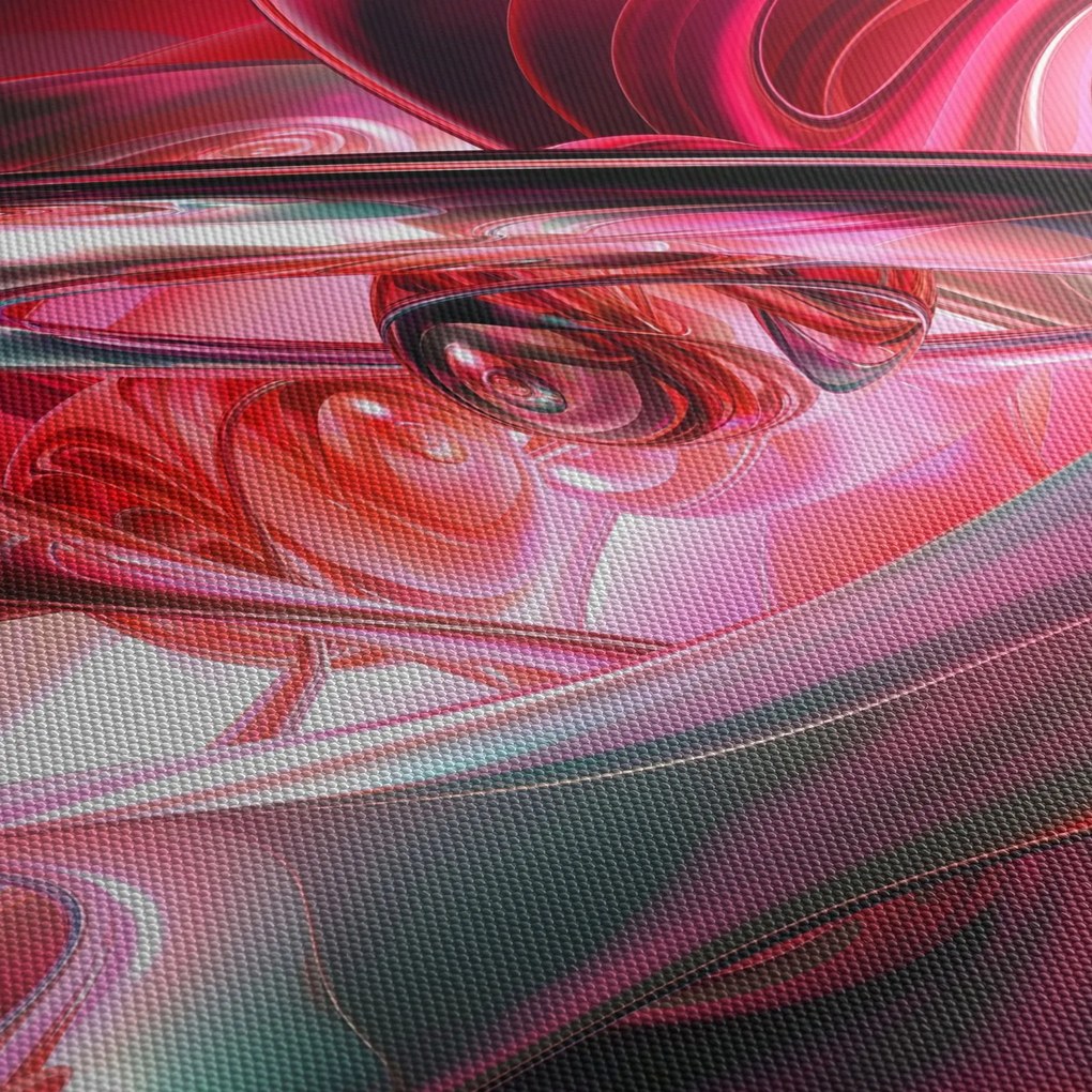 Obraz červených fraktálov (90x60 cm)