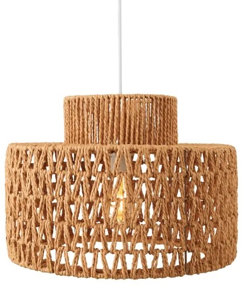 MAXLIGHT P0587 - Luster na lanku RAFFLE 1xE27/15W/230V pr. 40 cm hnedá