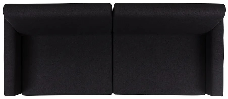 Pohovka Elegantia 175 cm ku sklápacej posteli 140 cm - čierna pletenina Austin 21 Black