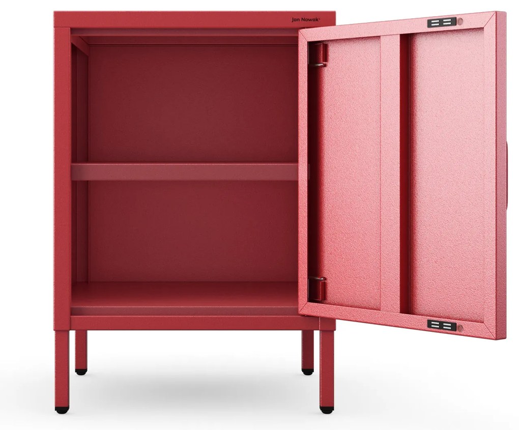 Nočný stolík MIA, 424 x 595 x 400 mm, Modern: červená farba