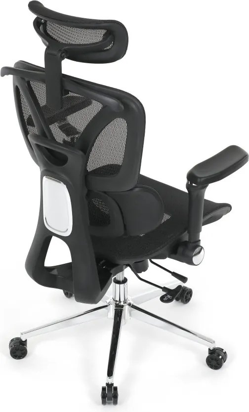 Kancelárska ergonomická stolička PORTE II — sieťovina, čierna