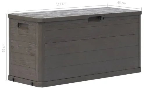 vidaXL Záhradný úložný box hnedý 280 l-