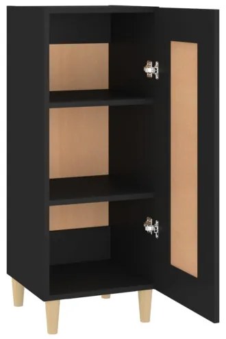 vidaXL Komoda čierna 34,5x34x90 cm spracované drevo-