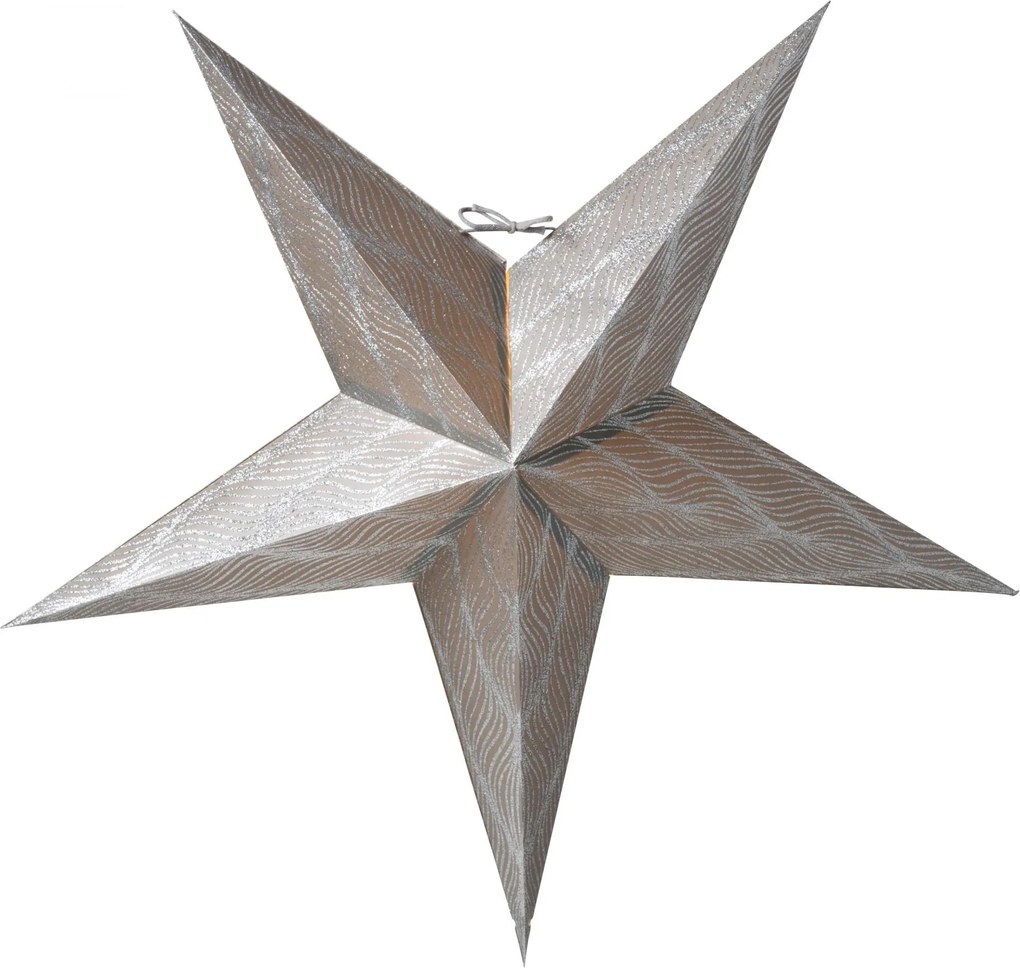 watt & VEKE Závesná svietiaca hviezda Anis Silver 66 cm