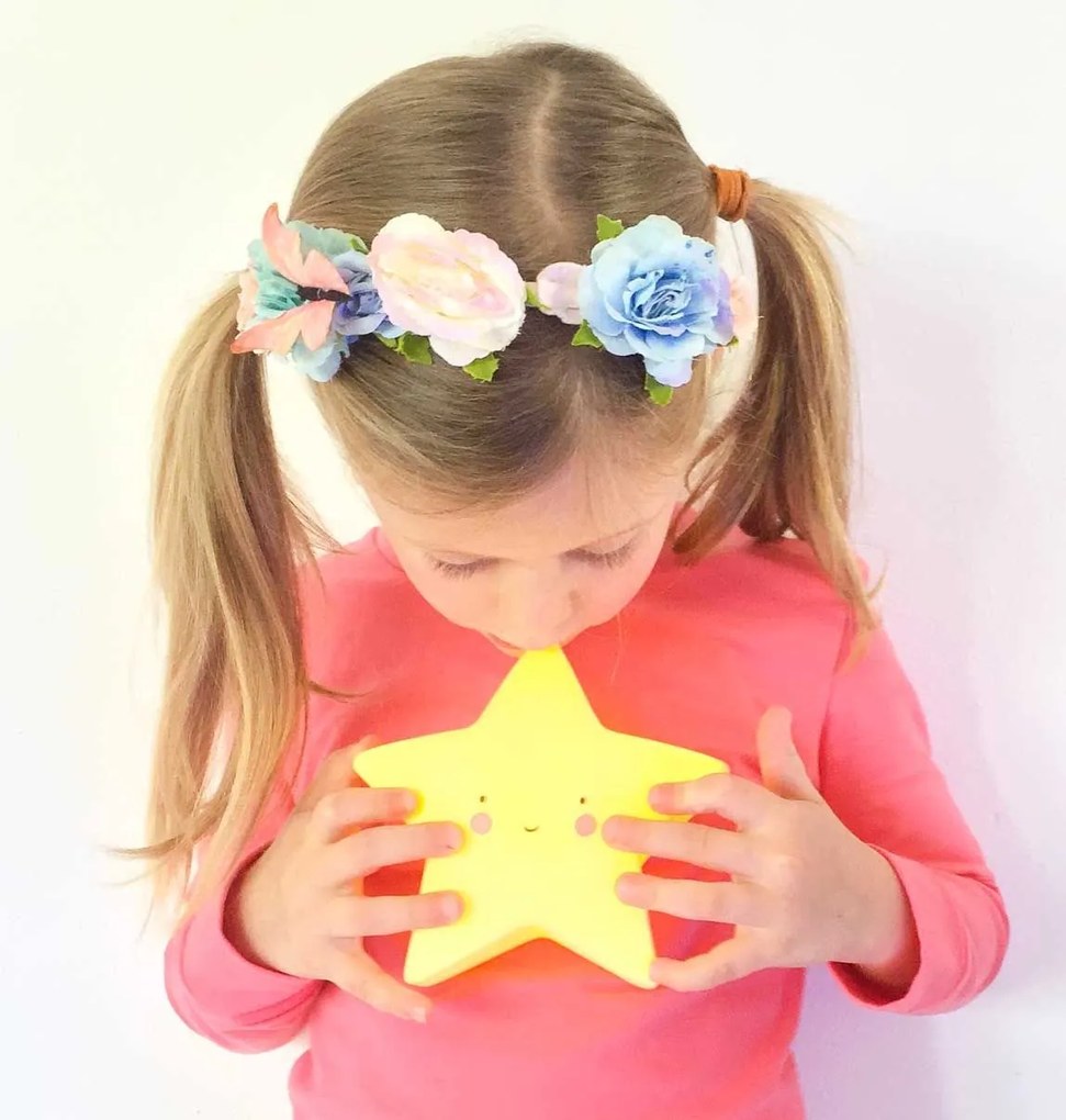 A Little Lovely Company Nočná LED lampička Yellow star