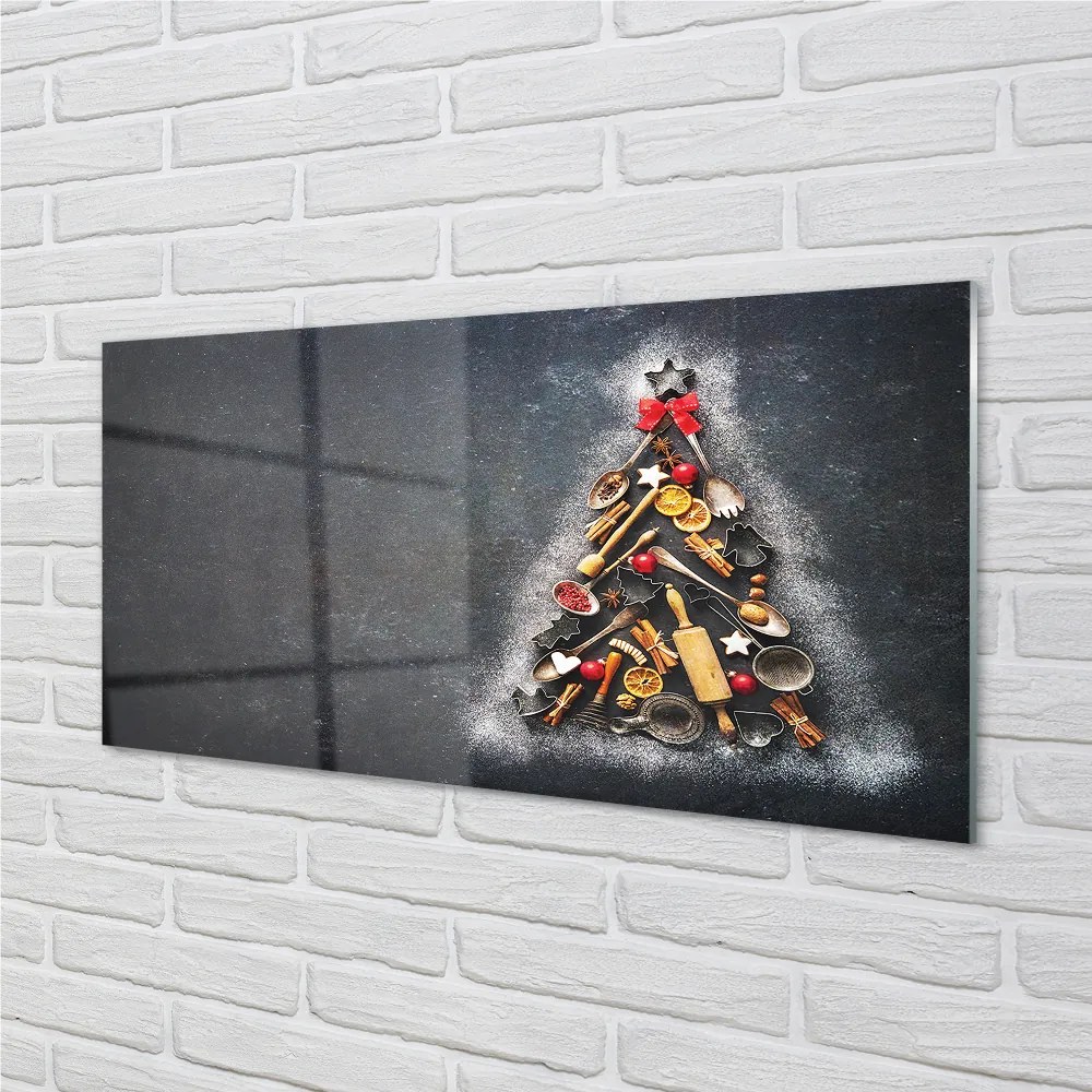 Nástenný panel  vianočné ozdoby 140x70 cm