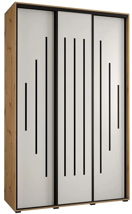 Skriňa 45 Canaris 12 170 artisan/biela/čierna