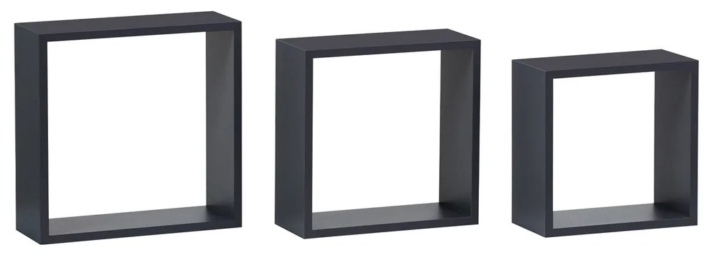 Autronic - Policka nástenná, sada 3 ks, MDF, farba sivá matná, baleno v ochranej fólii - P-008 GREY2