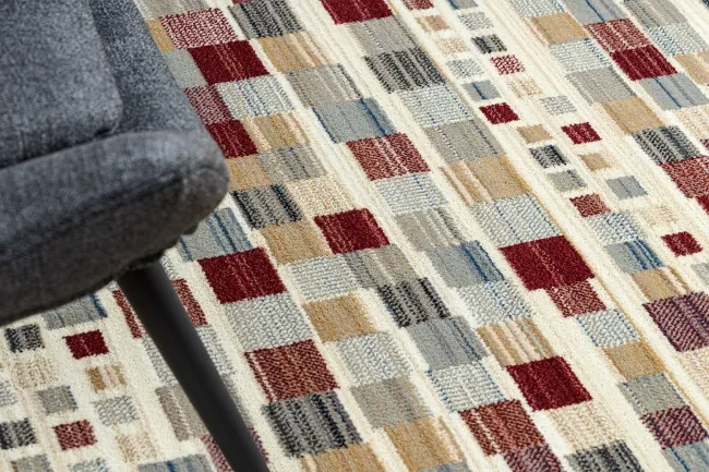 Koberec KILIM 7950/52933 geometrický sivý / béžový