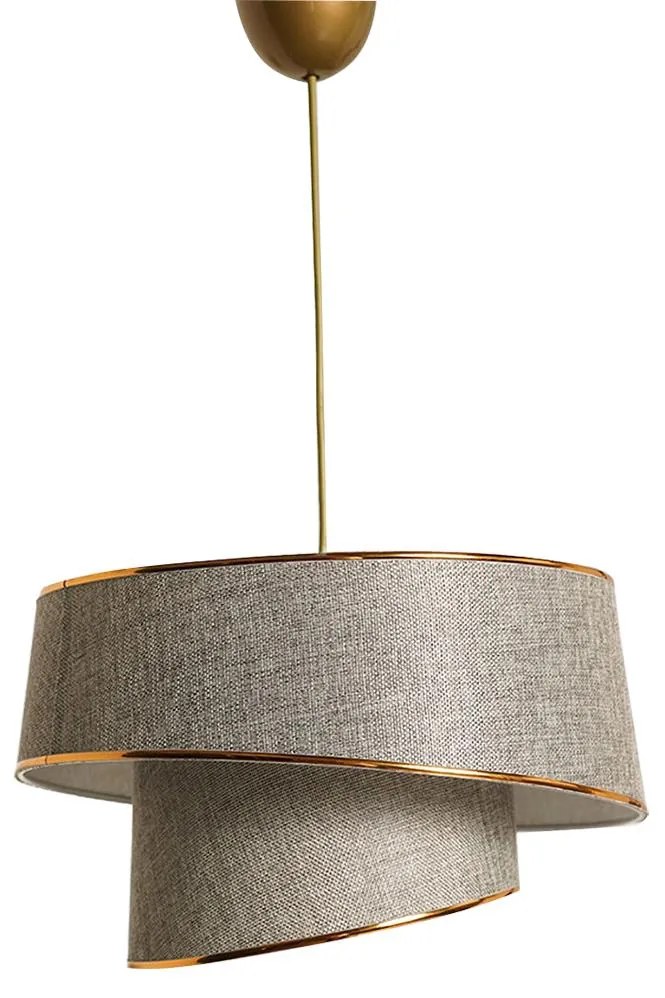 Luster na lanku BARETTE 1xE27/60W/230V šedá