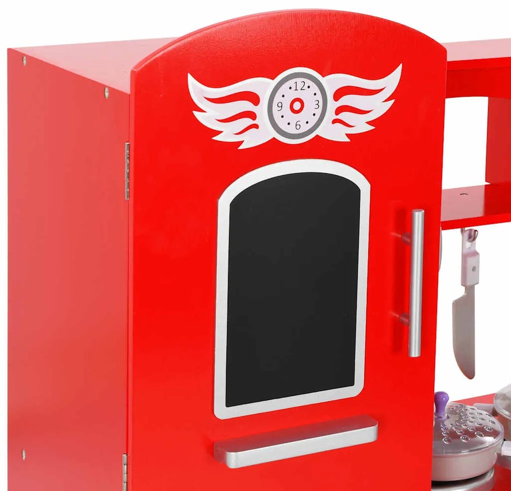 Detská kuchynka, MDF 84x31x89 cm, červená