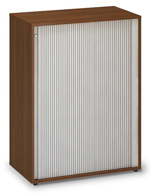 Stredná skriňa ProOffice, žalúziové dvere 80 x 45 x 106,3 cm, orech