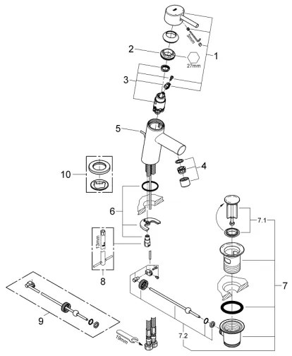 GROHE 32204001 - Umývadlová batéria CONCETTO DN 15 lesklý chróm