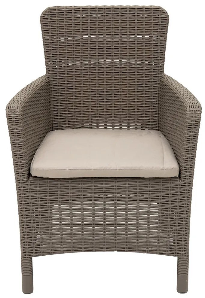 DEOKORK Záhradné kreslo z umelého ratanu DANTE DINNING (cappuccino)