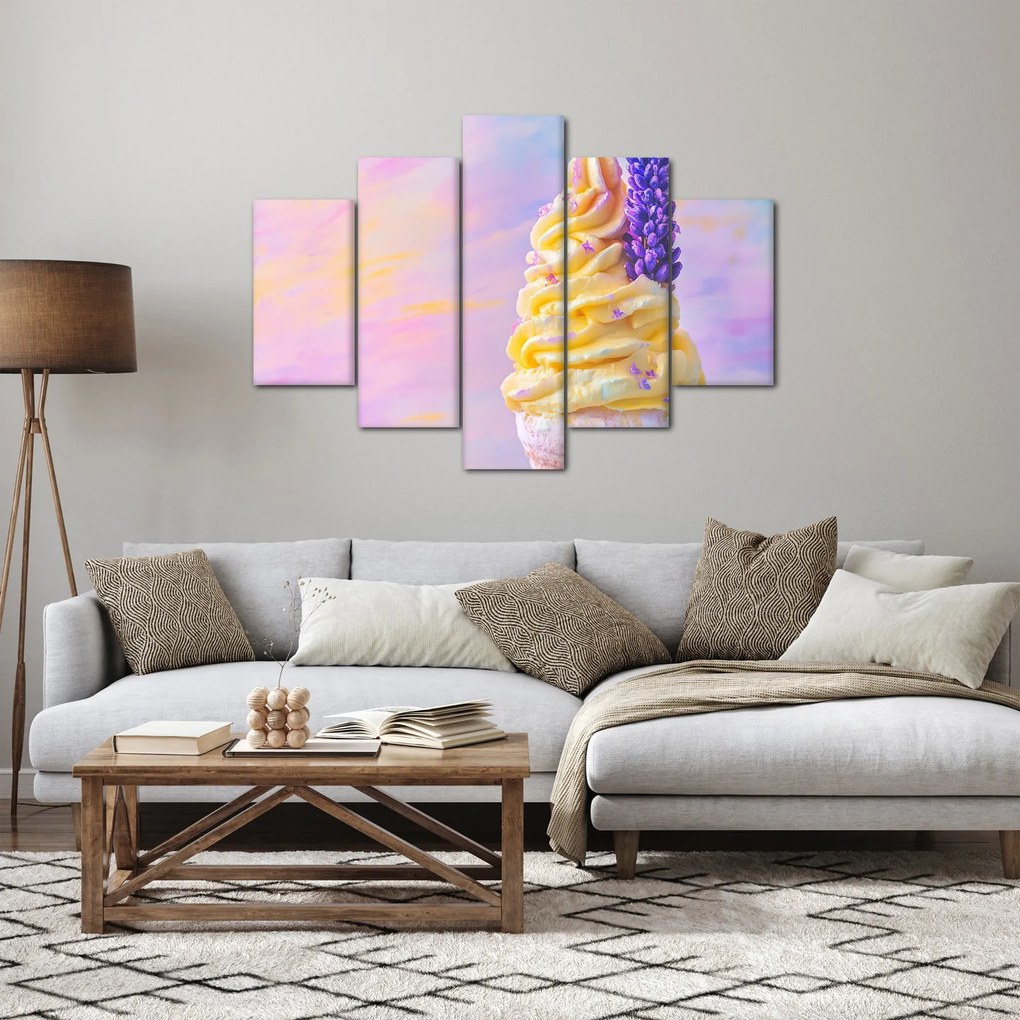 Obraz - Zmrzlina s levanduľou (150x105 cm)