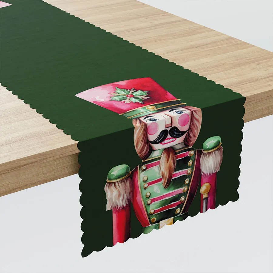 INTERMEDIC SK Vianočný behúň Luskáčik - zelený 38x160 cm
