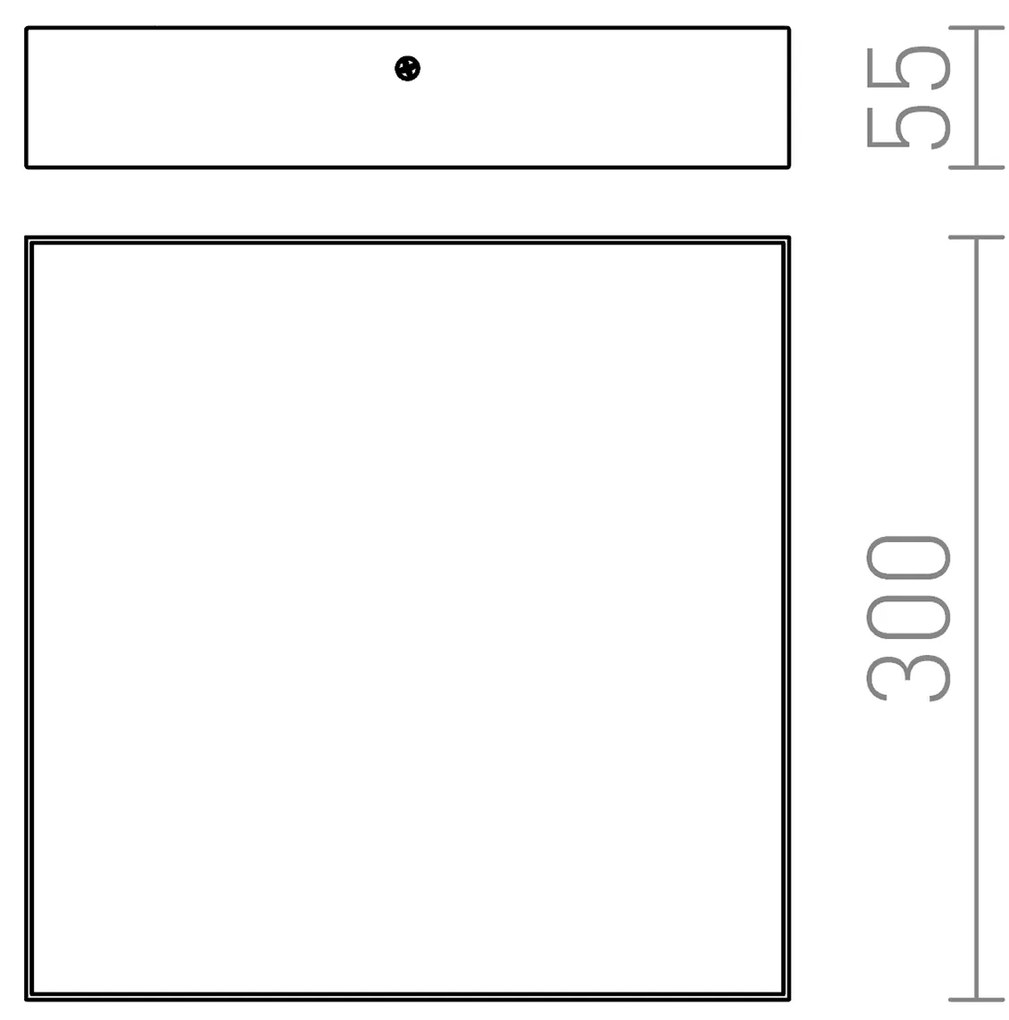 Sapho, RISA stropné LED svietidlo 10W, 230V, 28x28cm, biela, LS030B