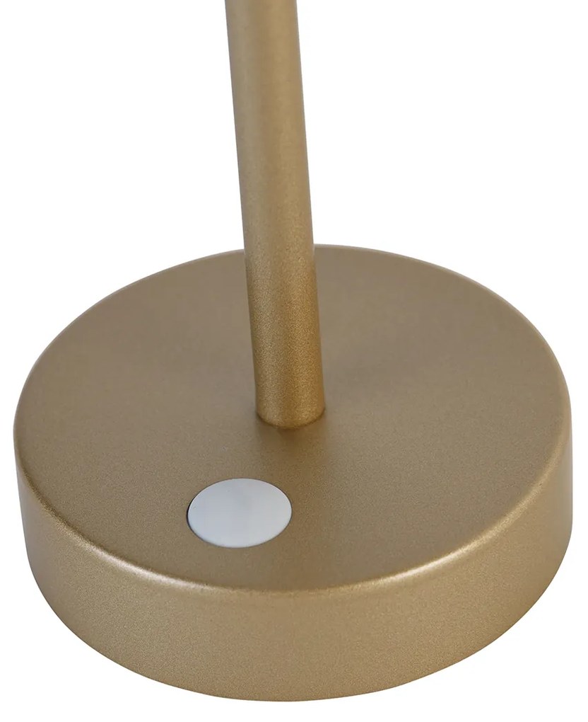Stolná lampa mosadz vrátane LED nabíjateľná s dotykovým stmievačom - Renata