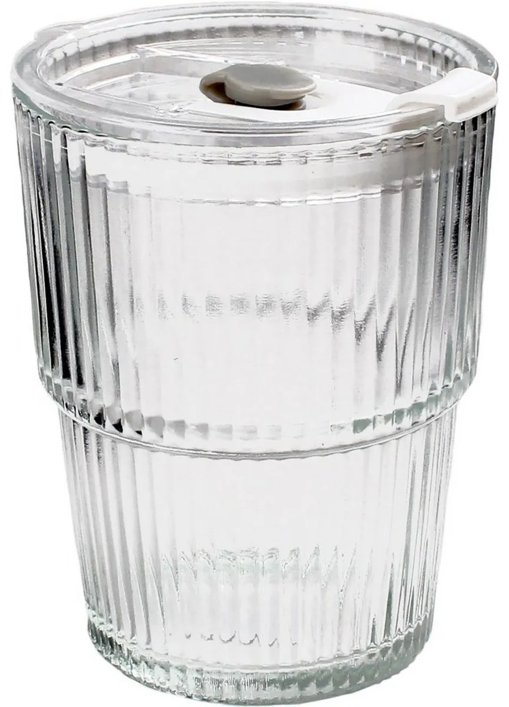 Toro Pohár so slamkou 320 ml, 9,5 x 9,5 x 11,3 cm