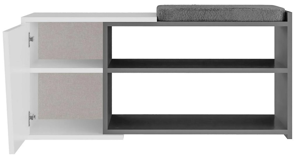 Botník Tinasa (antracit + biela). Akcia -17%. Vlastná spoľahlivá doprava až k Vám domov. 1094601