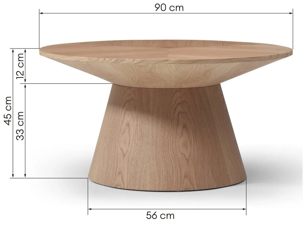Konferenční stolek Dalarna 90 cm dub přírodní