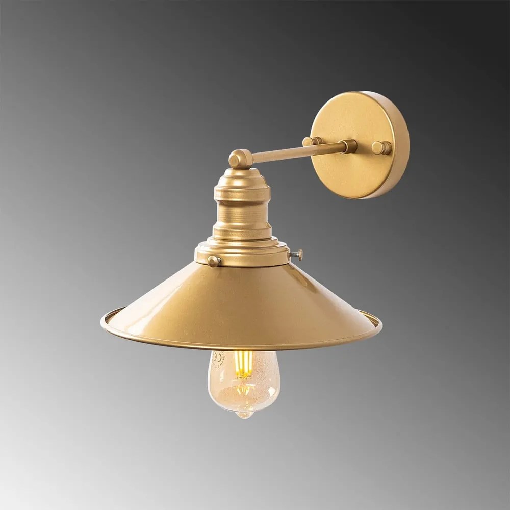 Nástenné svietidlo v zlatej farbe ø 24 cm Conical – Opviq lights