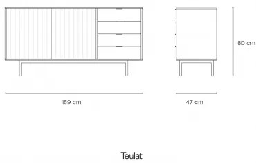 TEULAT SIERRA LIGHT GREY komoda