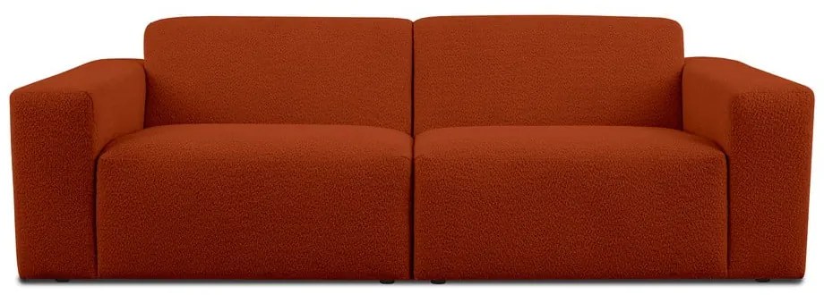 Pohovka z textílie buklé v tehlovej farbe 228 cm Roxy – Scandic