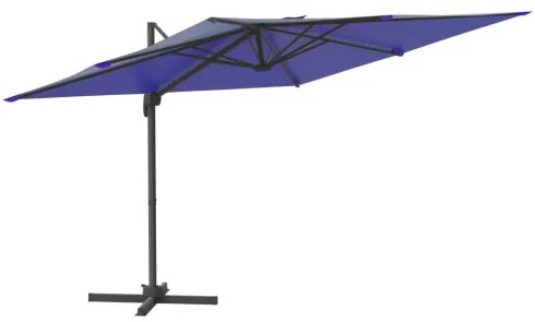 vidaXL Závesný slnečník s hliníkovou tyčou azúrovo-modrý 400x300 cm-