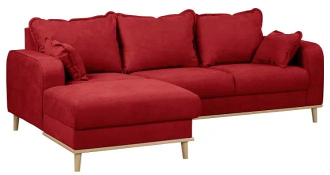 Červená rohová pohovka (ľavý roh) Beata - Ropez