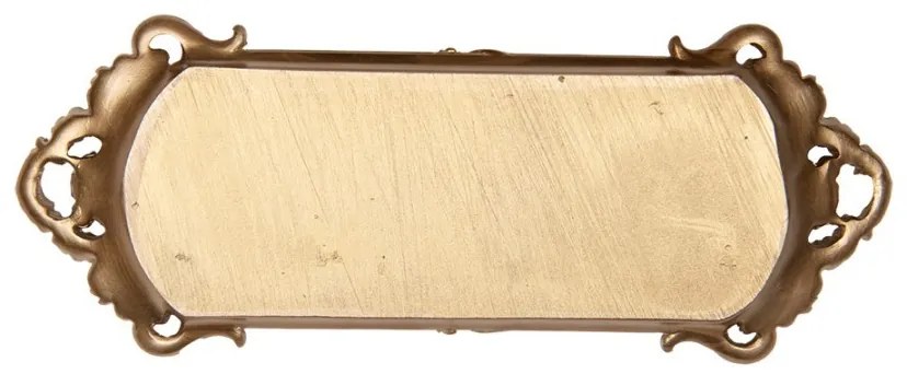 Tray 34x13x3 Cm Gold Colored Plastic - 34*13*3 cm