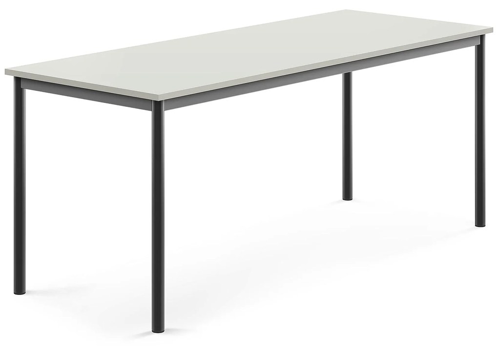 Stôl SONITUS, 1800x700x720 mm, HPL - šedá, antracit