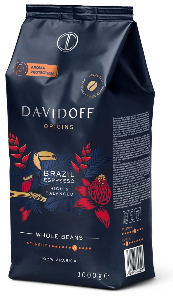 DAVIDOFF CAFÉ ORIGINS Brazil - 8 x 1 kg zrnkovej kávy