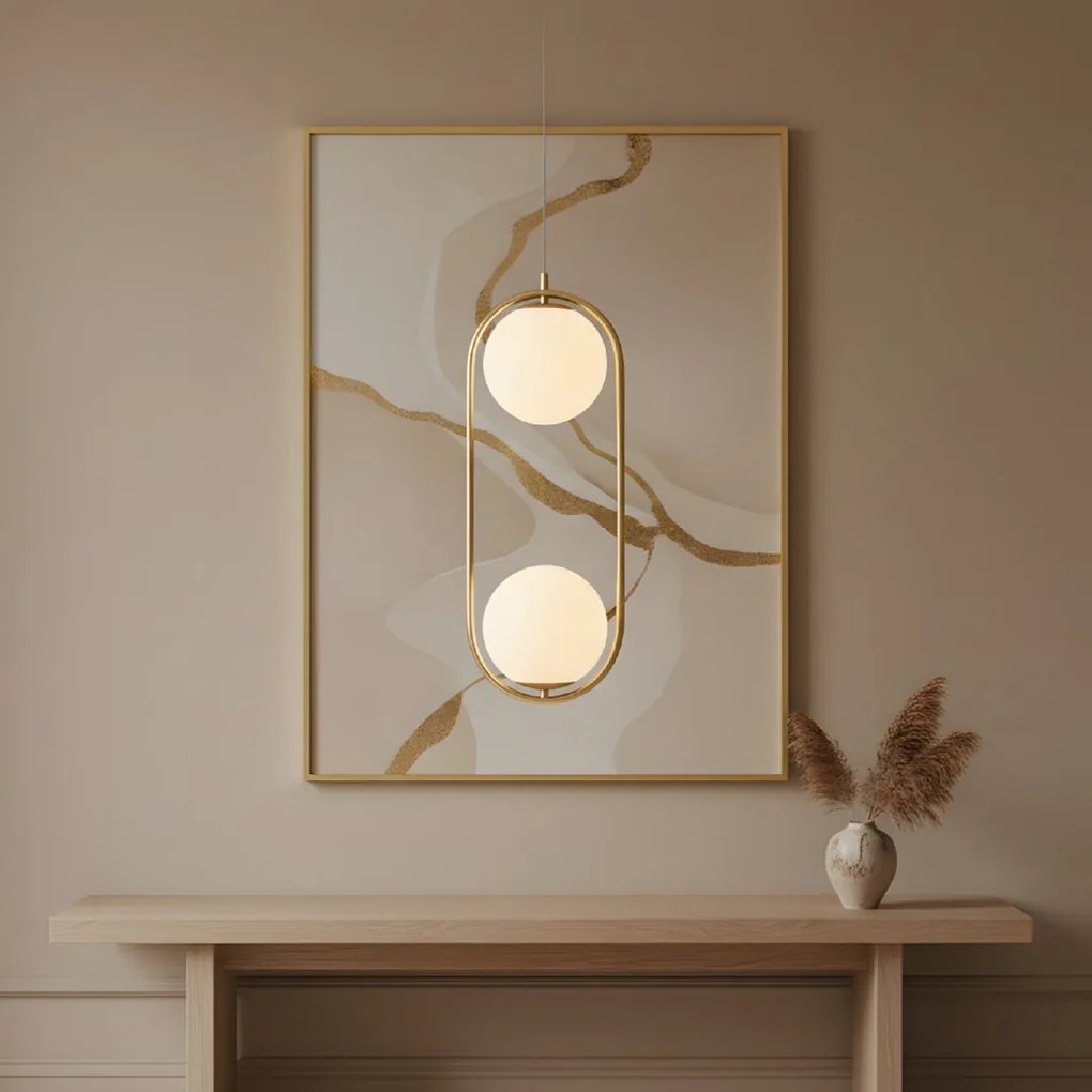 Toolight Toolight, závesné svietidlo 2xG9, G134-2CP, zlatá, OSW-02608