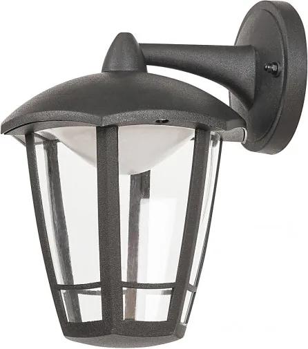 Rábalux Sorrento 8125 vonkajšie nástenné lampy  matný čierny   plast   LED 8W   500 lm  3000 K  IP44   A