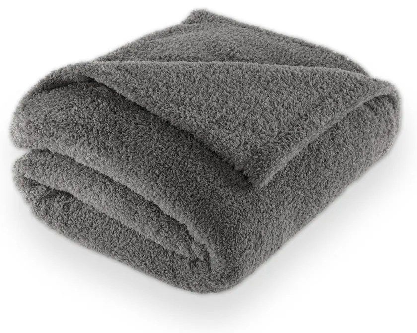 Sivá deka z mikroplyšu 150x200 cm Cocoon – Tiseco Home Studio