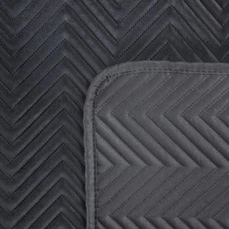 Dekorstudio Zamatový prehoz na posteľ SOFIA v čiernej farbe Rozmer prehozu (šírka x dĺžka): 220x240cm