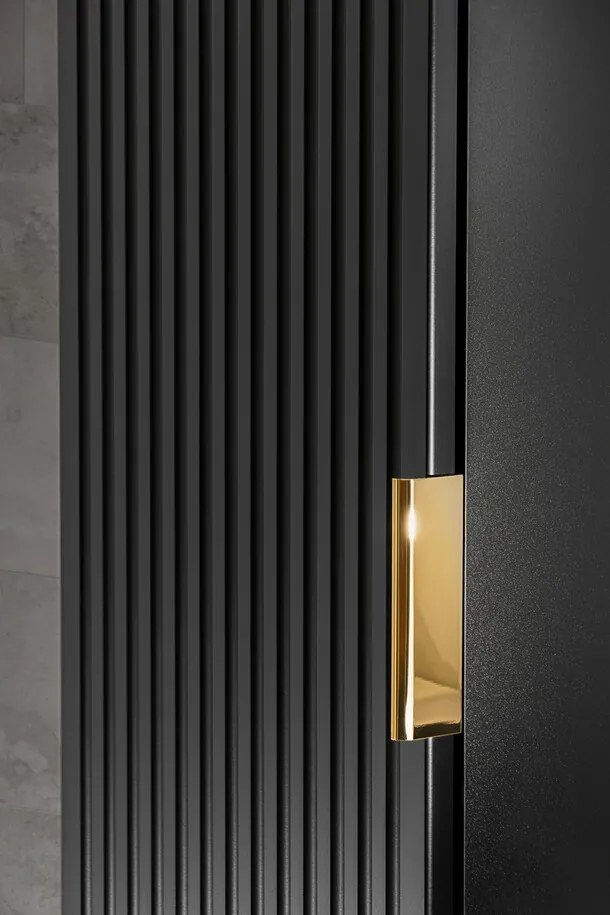 Kúpeľňová zostava Casad 60 cm s umývadlom, skrinkami a zrkadlom čierna