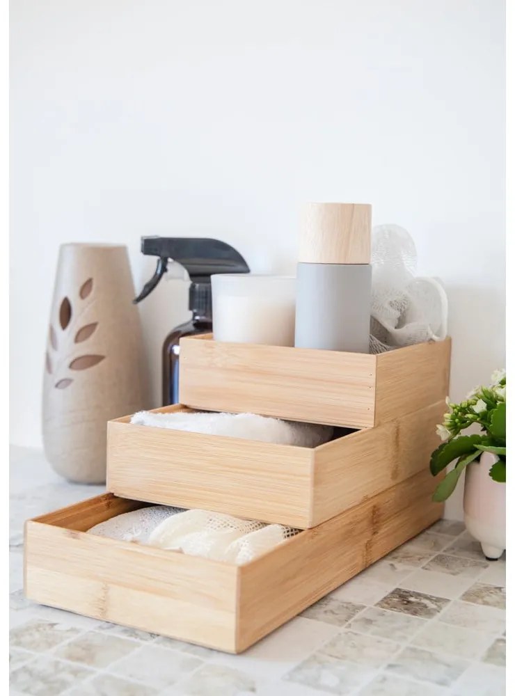 Bambusové organizéry do zásuvky v súprave 3 ks Copco - Kitchen Craft