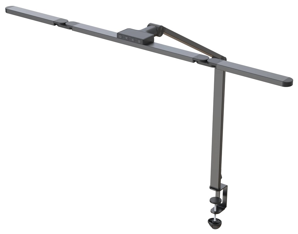 Stolná LED lampa CLARIO, svorka, diaľkové ovládanie