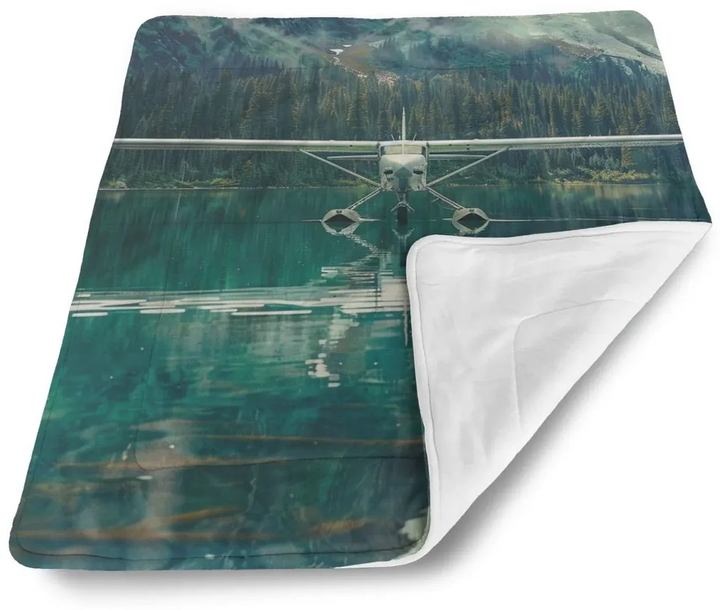 Sablio Deka pre bábätko Hydroplán na horskom jazere - 80x100 cm
