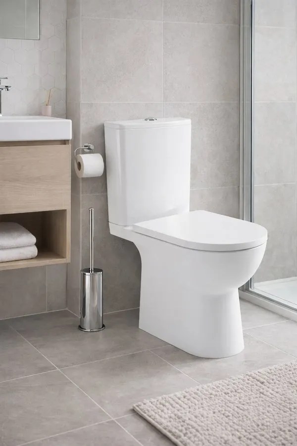 Aqualine Aqualine, TALAMO WC kombi WC, Rimless, spodný/zadný odpad, biela, PB107WR