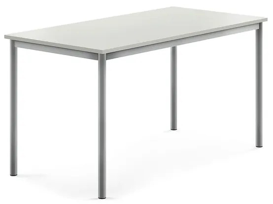 Stôl SONITUS, 1400x700x720 mm, HPL - šedá, strieborná