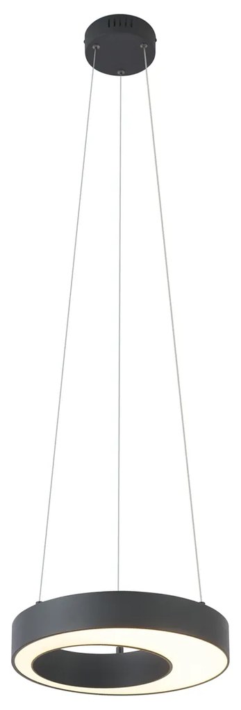 Moderné závesné svietidlo čierne 35 cm s 3-stupňovým stmievaním - Organici