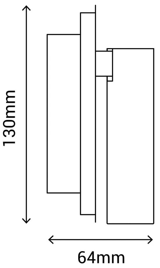 Biele nástenné svietidlo SULION Milu, dĺžka 13 cm