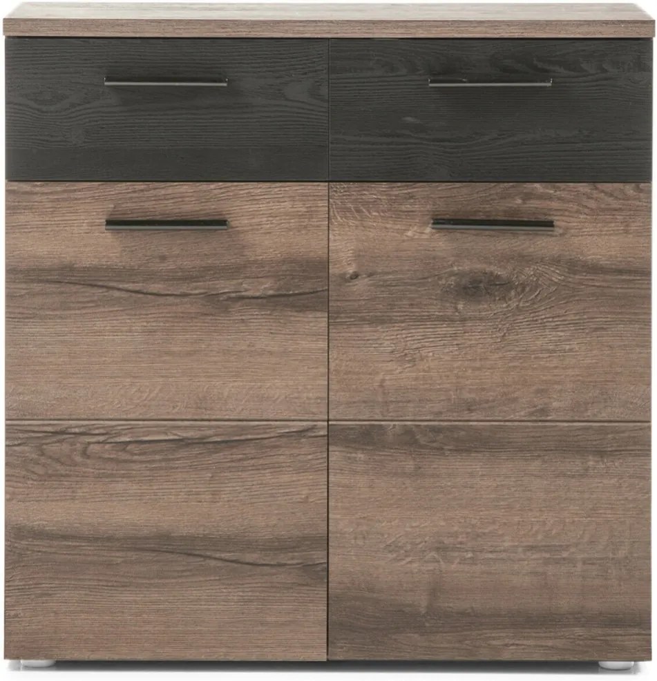 Sconto Komoda MANGO dub tmavý/dub čierny