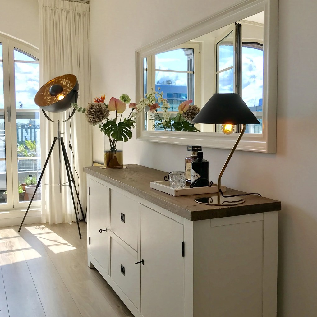 Priemyselná stojaca lampa trojnožka čierna - Magna 50 Eglip