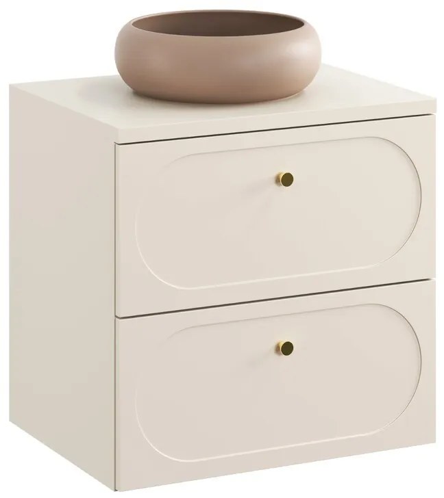 Závesná skrinka Donna Wiki s umývadlom 60 cm piesková