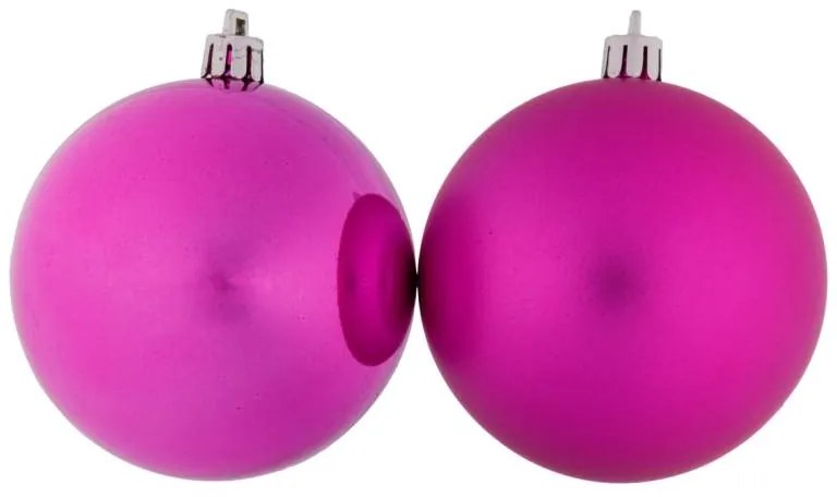 DECOLED Plastové koule, prům. 6 cm, růžové,12x lesklá,12x matná